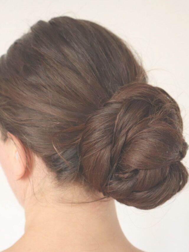 How to make a bun without hair ties or bobby pins