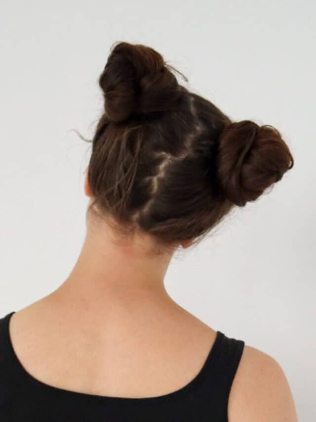 How to do space buns with long hair